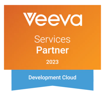 Veeva Services Alliance Partner Certification Badges with Year 2022_Services Partner_Development Cloud 2023